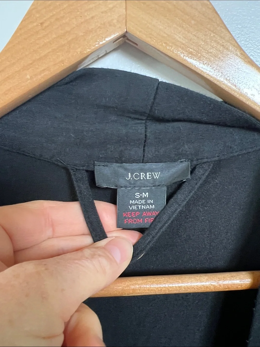 J Crew Black cotton robe S/M